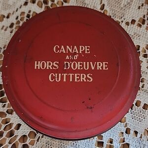 Vintage Japan Canape' Rusted Hors Doeuvre Cutters